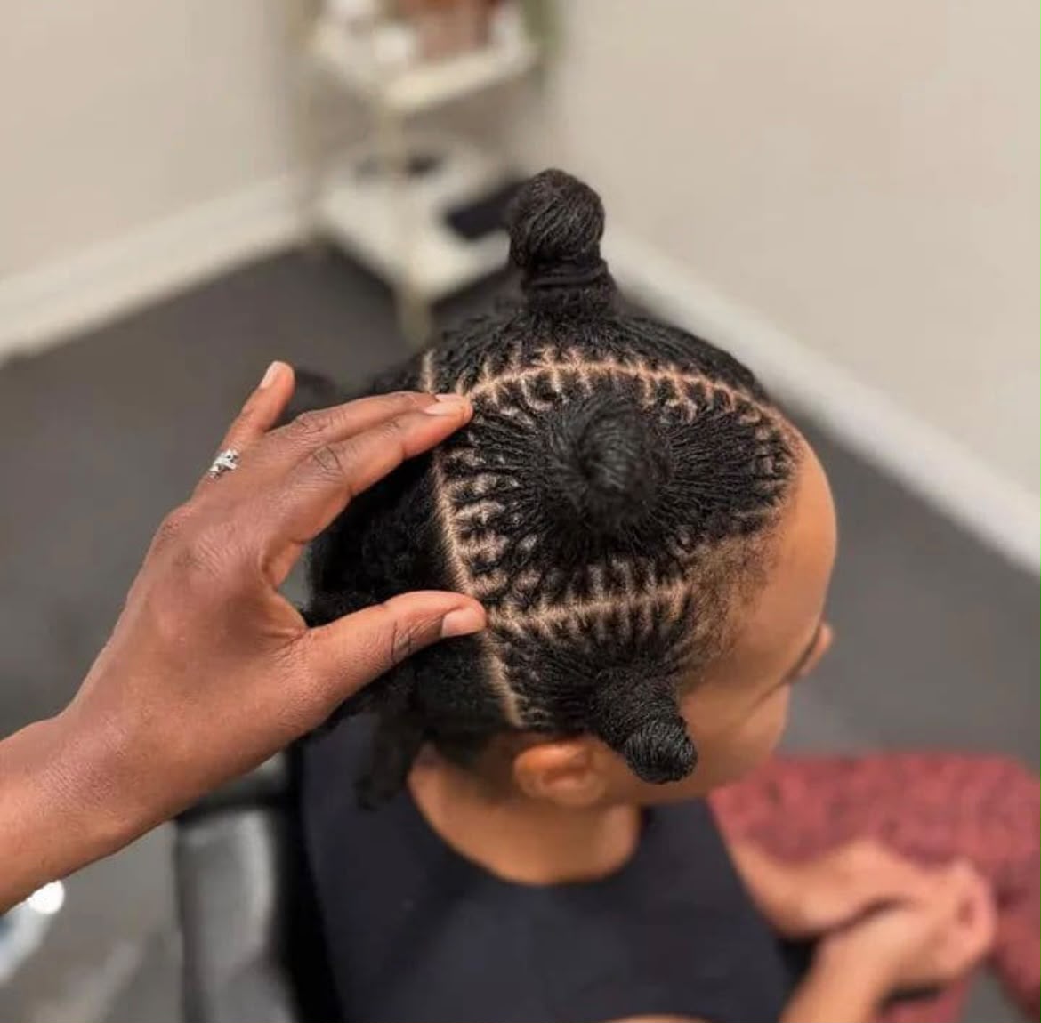 Permanent sisterlocks with color